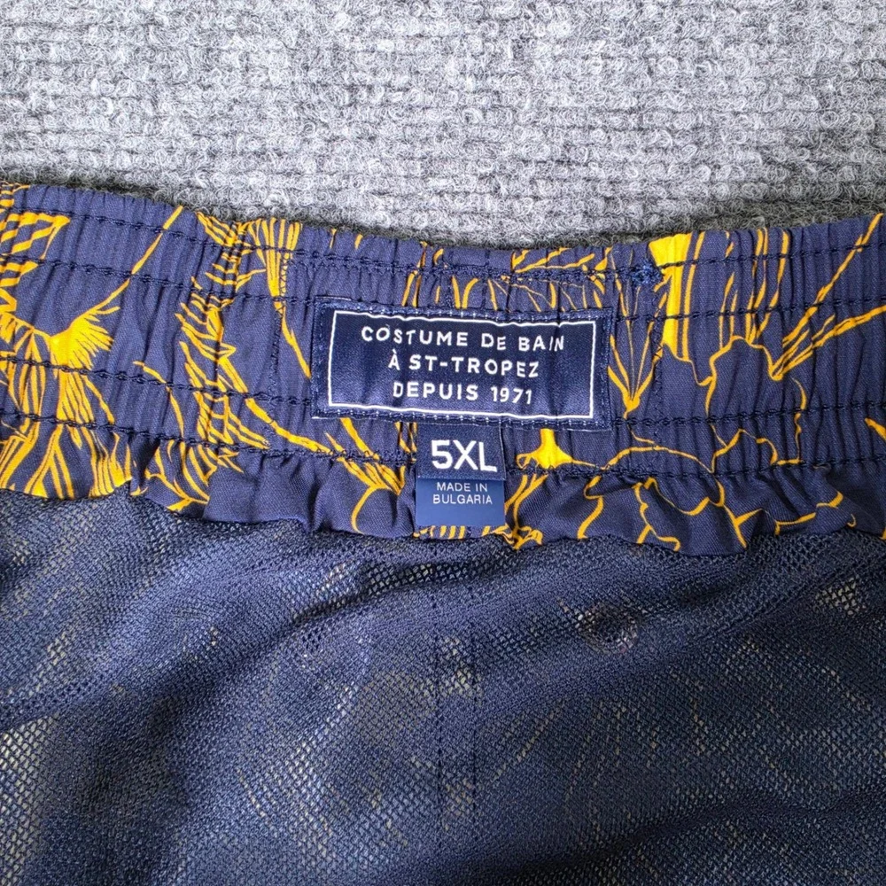 Vilebrequin Moorea Swim Trunks Mens 5XL Blue Yellow Fish MONC1B05 105